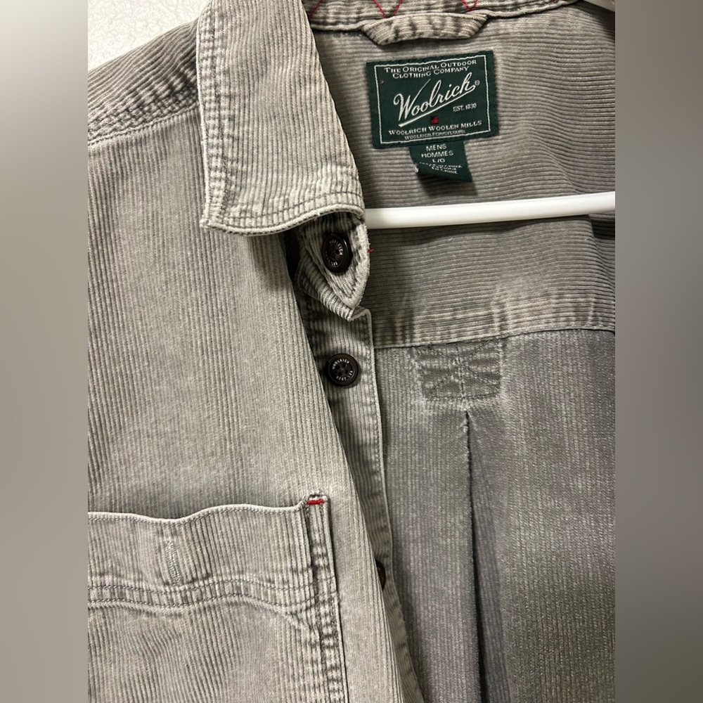 Woolrich Light Gray Corduroy Shirt